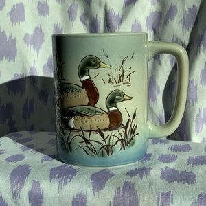 Vintage Otagiri Mallard Ducks Stoneware Coffee Mug
